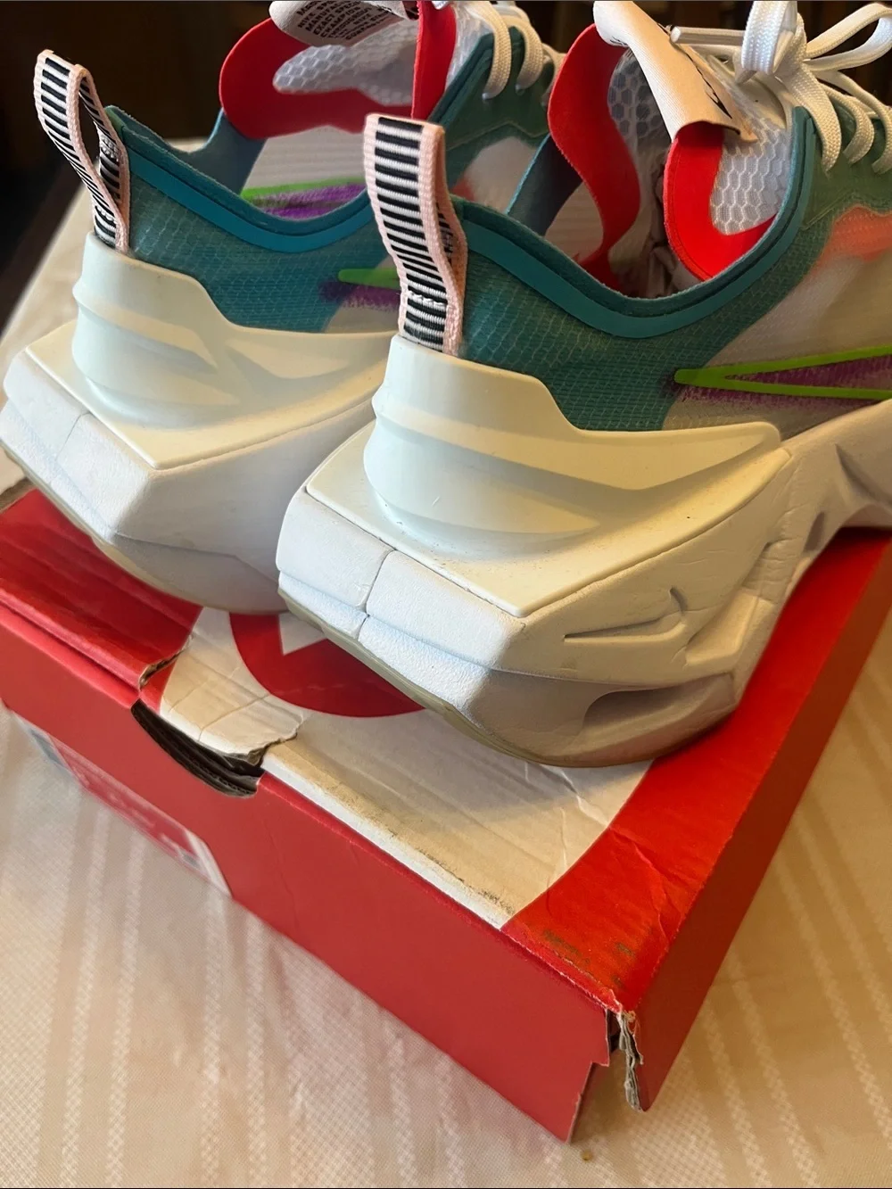Nike Teal Multicolor React-Style Sneakers